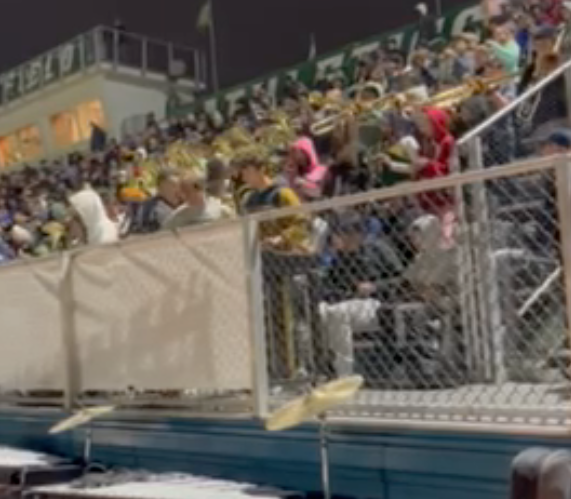 Picture of band in bleachers