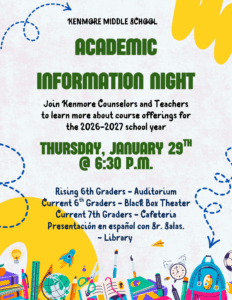 Academic Information NIght Thursday, January 29th @ 6:30 p.m.