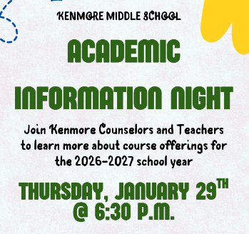academic night Thursday, January 29th @ 6:30 p.m.