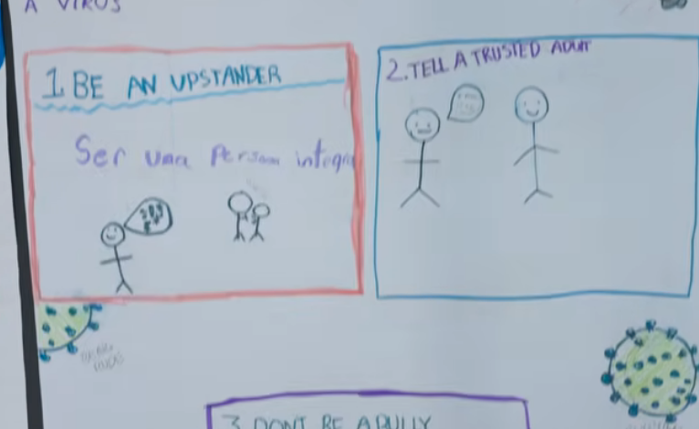 picture of a poster saying upstander.