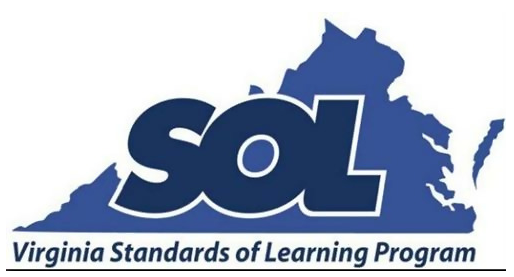 Picture of the state of Virginia with the words SOL